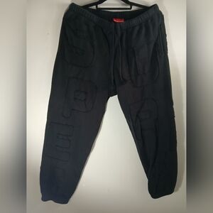 Black Supreme Sweatpants